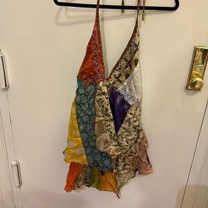 Patchwork Silk Halter